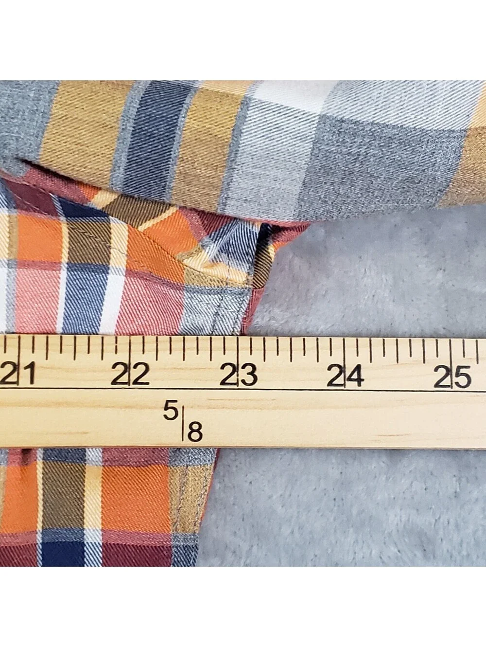L.L.Bean Men's L Tall Plaid Cotton Woven Button-Down Long Sleeve Shirt